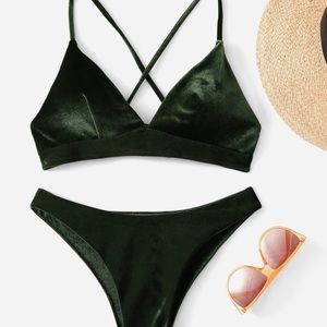 Green Velvet Bikini